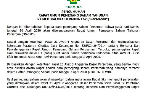 Hermina Hospitals | News Update